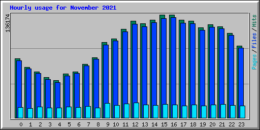Hourly usage for November 2021