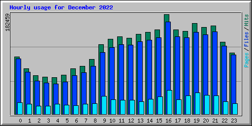 Hourly usage for December 2022