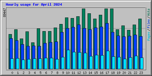 Hourly usage for April 2024