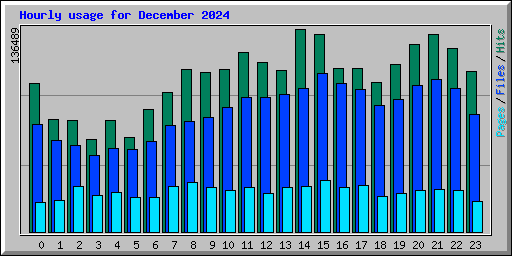 Hourly usage for December 2024