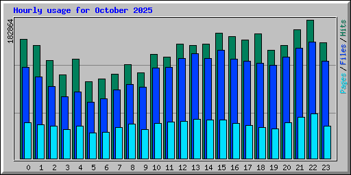 Hourly usage for October 2025
